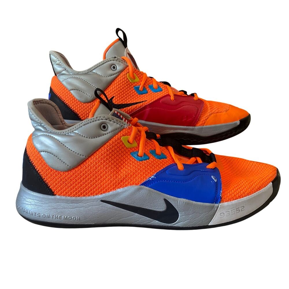 Nike PG 3 NASA Apollo 11 Orange Basketball Shoes Size 15 CI2666-800